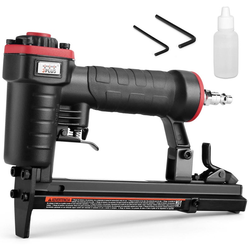 3PLUS H7116SP 22 Gauge 3/8-Inch Crown Pneumatic Upholstery Stapler for 71 Series Staples, 1/4-Inch to 5/8-Inch - Image 1